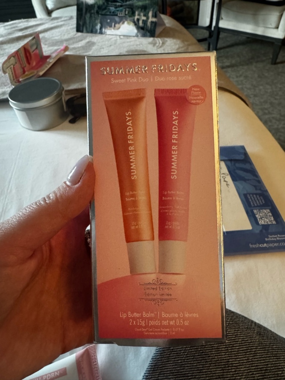 Summer Fridays Sweet Pink Duo Lip Butter Set - Peach & Soft Pink